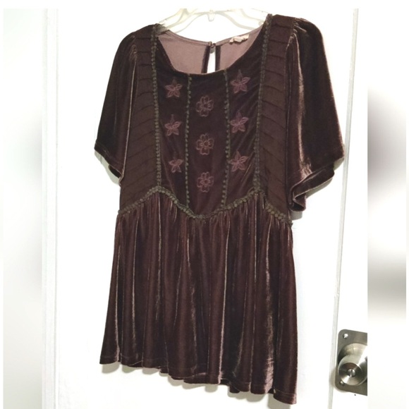 POL Velvety Baby Doll Style BOHO Hippie Chick Top w/beautiful details (Small) - Picture 15 of 16